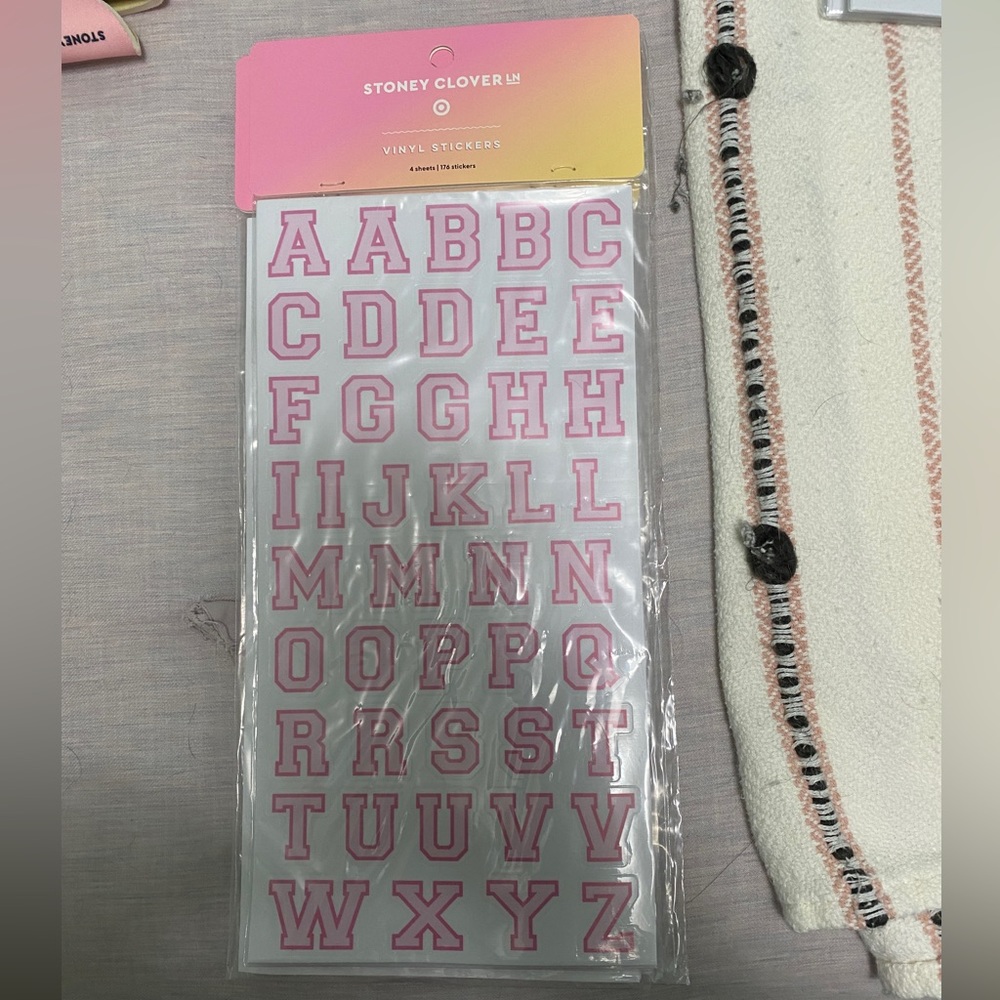 Target x SCL alphabet stickers